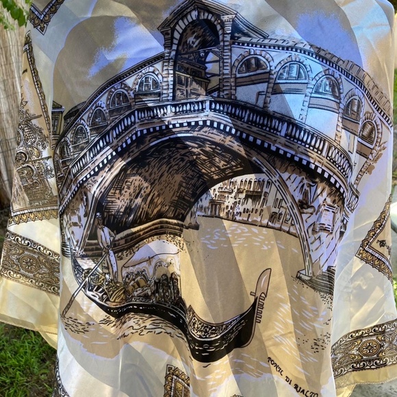 Cream Satin Venice Scarf - Picture 2 of 8